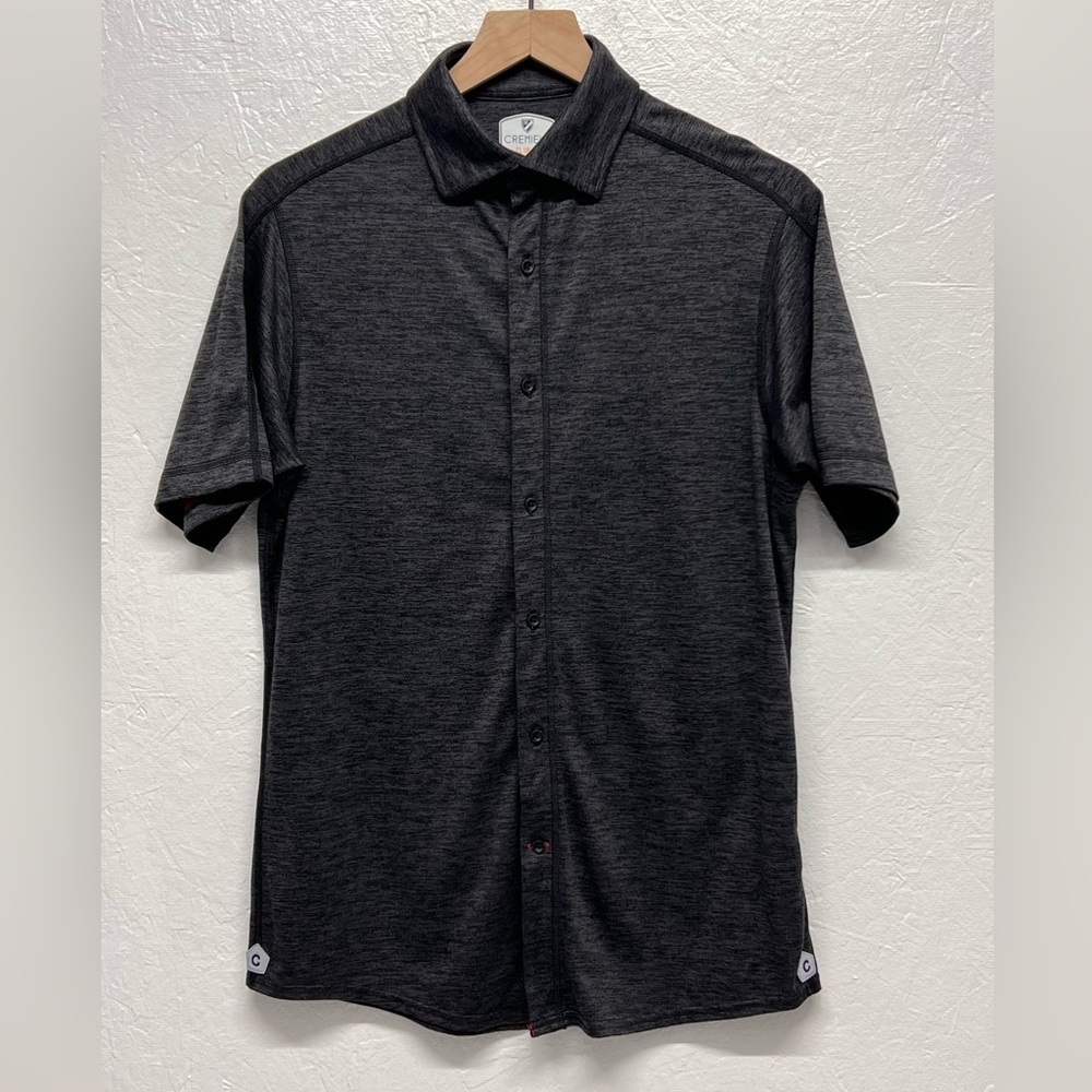 CREMIEUX Club 38 Mens - Moisture Wicking Button Up Short Sleeve Shirt - M